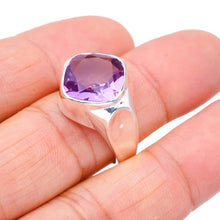 StarGems® Natural Amethyst Handmade 925 Sterling Silver Ring 9 F2851