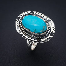 StarGems  Natural Turquoise Pigeon Wings Handmade 925 Sterling Silver Ring 11 F0430