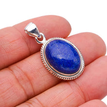 StarGems  Natural Lapis Lazuli Handmade 925 Sterling Silver Pendant 1.25" F5368