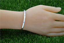 StarGems  Opening Bamboo-shaped Handmade 999 Sterling Silver Bangle Cuff Bracelet For Women Cb0124