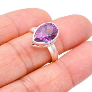 StarGems® Natural Amethyst Handmade 925 Sterling Silver Ring 8.5 F2863