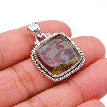 StarGems  Natural Blood Stone Handmade 925 Sterling Silver Pendant 1.25" F5192