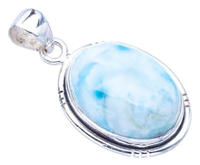 StarGems  Natural Larimar Handmade 925 Sterling Silver Pendant 1.5" F3323