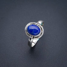 StarGems  Natural Lapis Lazuli Handmade 925 Sterling Silver Ring 8 F0021