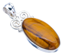 StarGems® Natural Tiger Eye Handmade 925 Sterling Silver Pendant 1.75" F4088