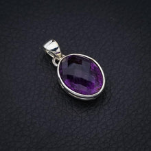 StarGems  Natural Amethyst Handmade 925 Sterling Silver Pendant 1" F5327