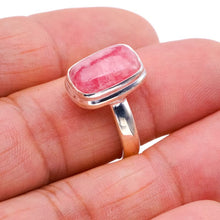 StarGems  Natural Rhodonite Handmade 925 Sterling Silver Ring 8 F0393