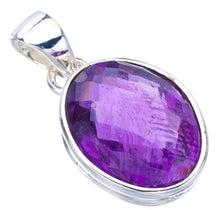 StarGems  Natural Amethyst Handmade 925 Sterling Silver Pendant 1" F5327