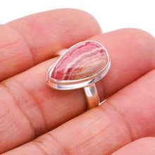 StarGems® Natural Rhodonite Handmade 925 Sterling Silver Ring 6.25 F0375