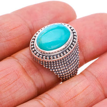 StarGems  Natural Turquoise Handmade 925 Sterling Silver Ring 7.75 F0443