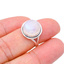 StarGems  Natural Moonstone Handmade 925 Sterling Silver Ring 6 F2701