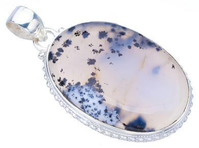 StarGems  Natural Dendritic Opal Handmade 925 Sterling Silver Pendant 2