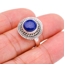 StarGems  Natural Lapis Lazuli Handmade 925 Sterling Silver Ring 8 F1825