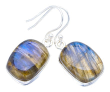 StarGems  Natural Labradorite Handmade 925 Sterling Silver Earrings 1.25" F5771