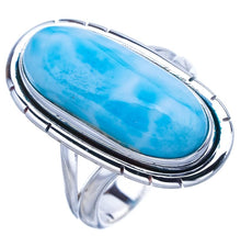 StarGems® Natural Larimar Handmade 925 Sterling Silver Ring 6.25 F1443