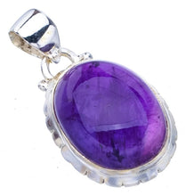 StarGems  Natural Amethyst Handmade 925 Sterling Silver Pendant 1.25" F5315