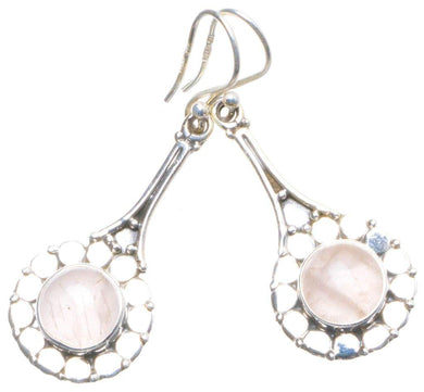 StarGems  Natural Rainbow Moonstone Handmade Unique 925 Sterling Silver Earrings 1.75