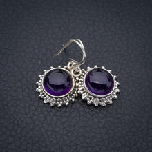 StarGems  Natural Amethyst Handmade 925 Sterling Silver Earrings 1.25" F5604