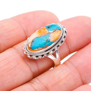 StarGems® Natural Copper Chalcedony Handmade 925 Sterling Silver Ring 8.75 F1151