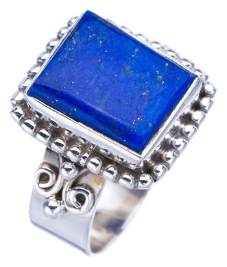 StarGems  Natural Lapis Lazuli Handmade 925 Sterling Silver Ring 7.25 F1824