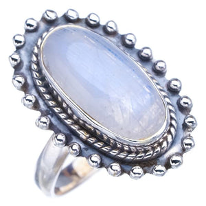 StarGems  Natural Moonstone Handmade 925 Sterling Silver Ring 8.75 F2733