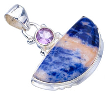 StarGems® Natural Sodalite Handmade 925 Sterling Silver Pendant 1.25" F3602