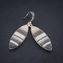 StarGems  Natural Zebra Calcite Handmade 925 Sterling Silver Earrings 2" F5540