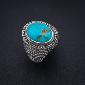 StarGems  Natural Turquoise Handmade 925 Sterling Silver Ring 6.25 F2311