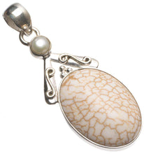 StarGems® Natural Shell and River Pearl Handmade Boho 925 Sterling Silver Pendant 2" T2144