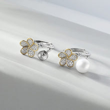 StarGems 18K Gold Plated Flower Pearl Adjustable Handmade 925 Sterling Silver Ring C2466