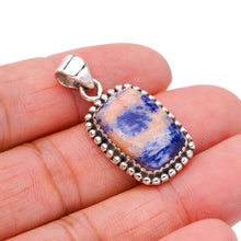 StarGems  Natural Sodalite Handmade 925 Sterling Silver Pendant 1.25" F4993