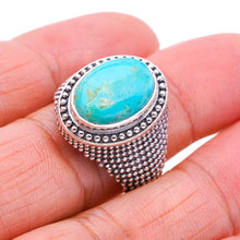 StarGems  Natural Turquoise Handmade 925 Sterling Silver Ring 9.25 F0401