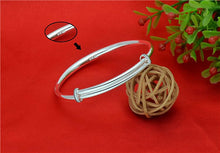 StarGems  Adjustable Stars Dull-polished Handmade 999 Sterling Silver Bangle Bracelet For Women Cb0233