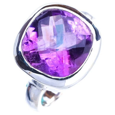 StarGems  Natural Amethyst Handmade 925 Sterling Silver Ring 5.25 E9167