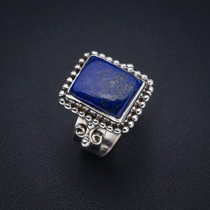 StarGems® Natural Lapis Lazuli Handmade 925 Sterling Silver Ring 6.25 F1812