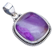 StarGems  Natural Chevron Amethyst Handmade 925 Sterling Silver Pendant 1.5" F4084