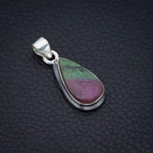 StarGems  Natural Ruby Zoisite Handmade 925 Sterling Silver Pendant 1.25" F4636