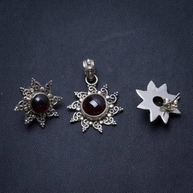 Amethyst Vintage 925 Sterling Silver Jewelry Set, Earrings Stud:3/4