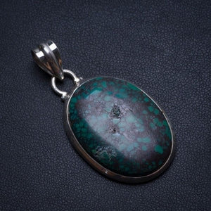 Natural Turquoise Handmade Boho 925 Sterling Silver Pendant 2" T2589