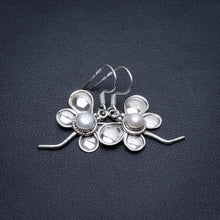 Natural River Pearl Butterfly Handmade Unique 925 Sterling Silver Earrings 1 1/2" S1748