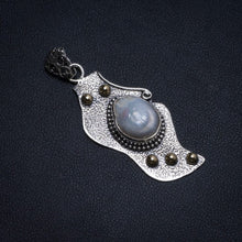 Natural Two Tones River Pearl Handmade Unique 925 Sterling Silver Pendant 2" T0568