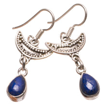 Natural Lapis Lazuli Handmade Unique 925 Sterling Silver Earrings 1 1/2" S1753