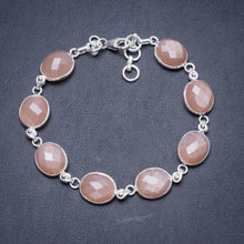 Natural Chalcedony Handmade Unique 925 Sterling Silver Bracelet  7 3/4-8 1/4" Y1965
