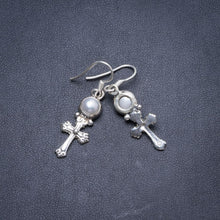 Natural River Pearl Handmade Unique 925 Sterling Silver Earrings 1.5" Y2671