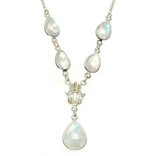 Natural Rainbow Moonstone Handmade Unique 925 Sterling Silver Necklace 15.75+1.5" A3156