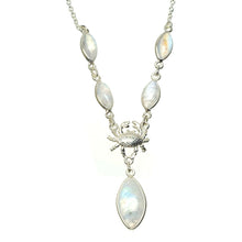 Natural Rainbow Moonstone Handmade Unique 925 Sterling Silver Necklace 16+1.5" A3127