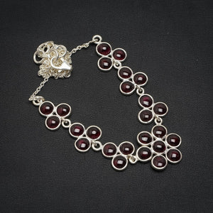 Amethyst handgemachte einzigartige 925 Sterling Silber Halskette 17+1,25" A3142