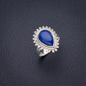 StarGems Natural Lapis Lazuli Handmade 925 Sterling Silver Ring 6.5 D4290