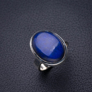 StarGems Natural Lapis Lazuli Handmade 925 Sterling Silver Ring 7 D5098