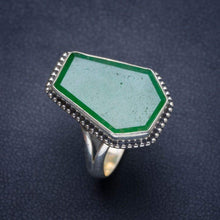 StarGems  Natural Chrysoprase Handmade Unique 925 Sterling Silver Ring 7.75 Y3927